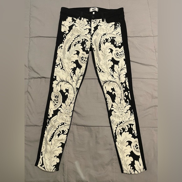 Vintage black and white lace skinny jean size 30 by Paige - Picture 1 of 3